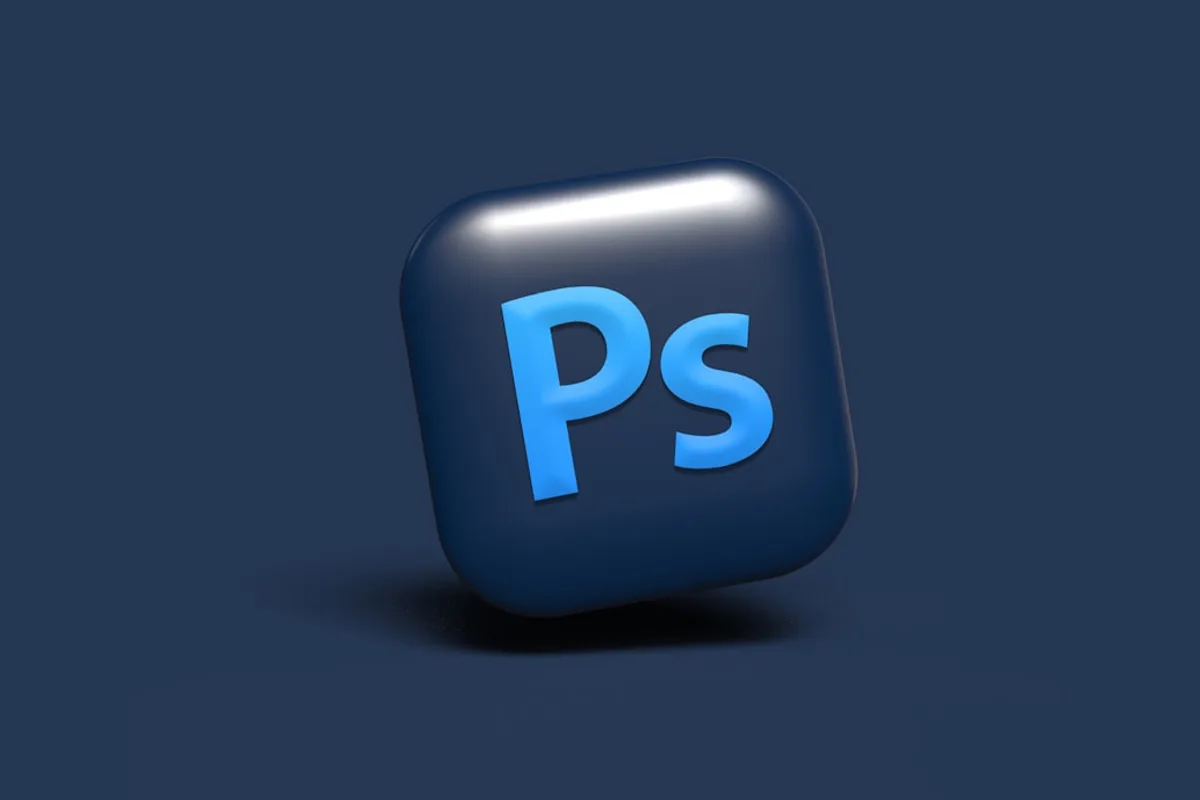a blue square object with the letter p on it