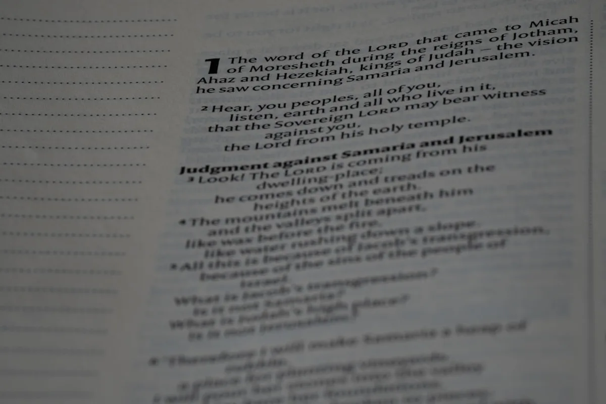 a close up of a text on a book